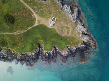 Aerial view of sea shore