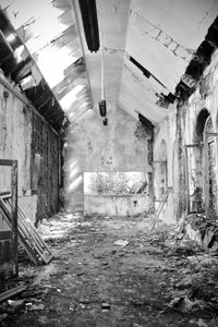 Interior of abandoned building