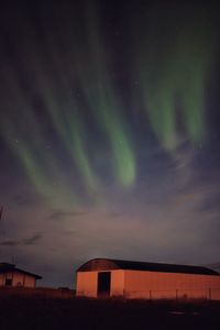 Scenic view of dramatic sky at night