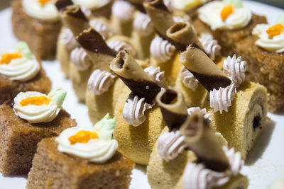 Close-up of cupcakes on plate