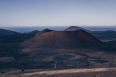 Scenic view of landscape against clear sky