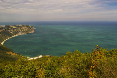 High angle view of sea against sky