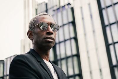 Portrait of young man looking away