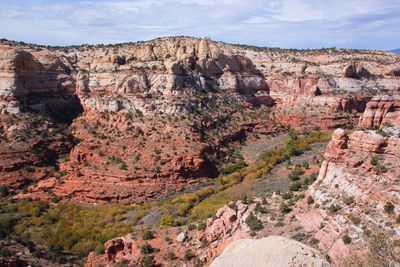 Aerial view of canyon