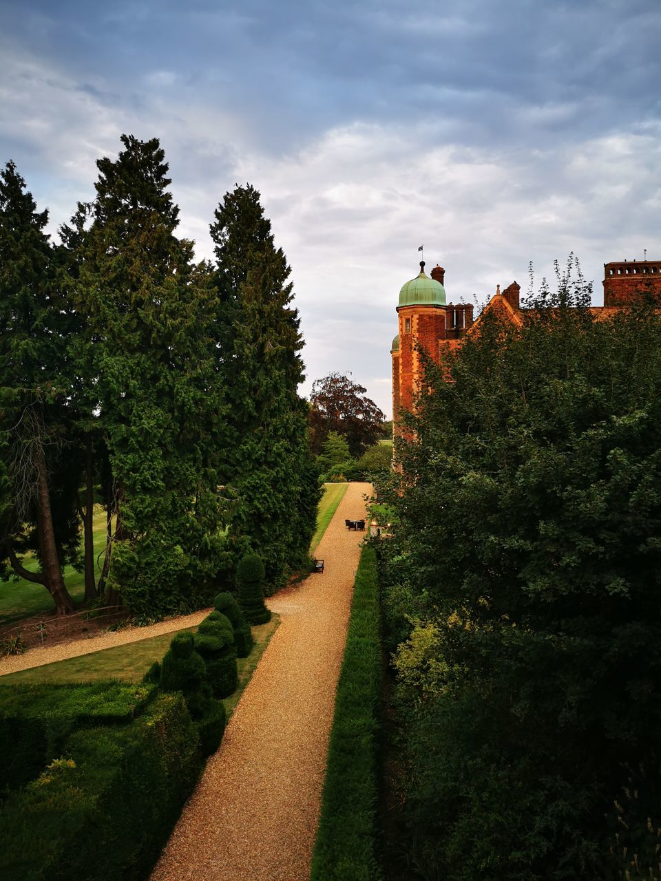 FOOTPATH BY BUILDINGS AGAINST SKY