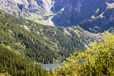 Scenic view of lake and mountains