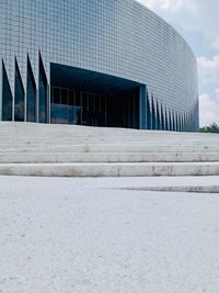 Exterior of modern building against sky in city