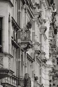 Low angle view of buildings in city