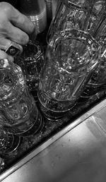 Close-up of hand holding drink