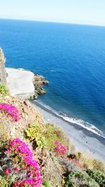 High angle view of sea against sky