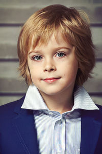 Close-up portrait of boy