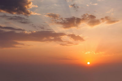 Scenic view of sky during sunset