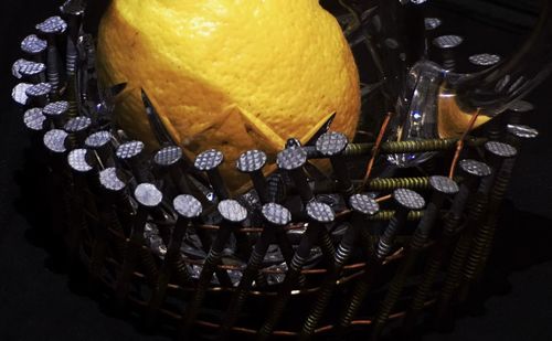 Close-up of food on table