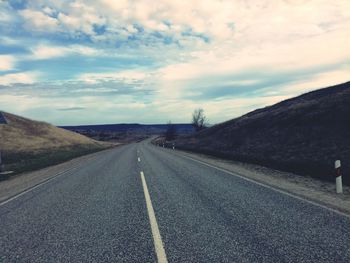 Road against sky during winter