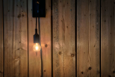 Close-up of illuminated light bulb