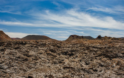 Scenic view of desert against sky