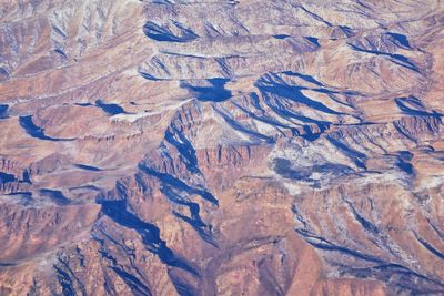 High angle view of desert