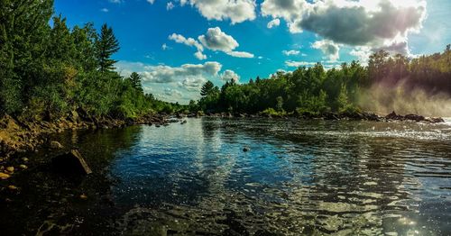 Reflection of clouds in water