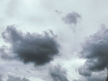 Low angle view of clouds in sky
