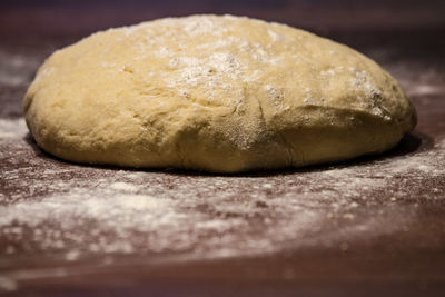 Close-up of bread on table