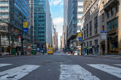 City street and buildings