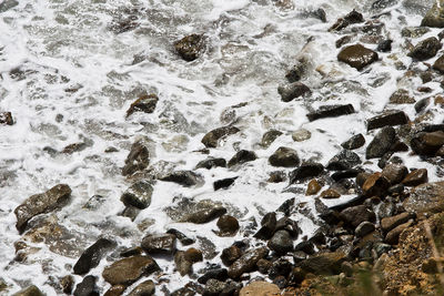 Full frame shot of rocks on beach