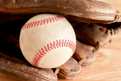 Close-up of baseball 