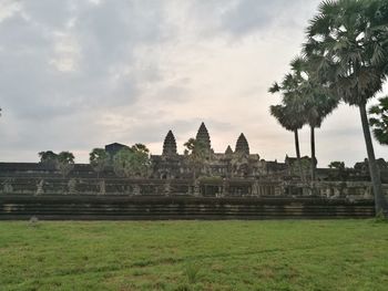 Exterior of temple against sky