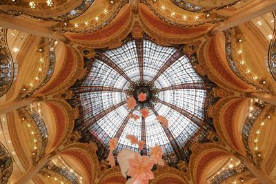 Low angle view of chandelier