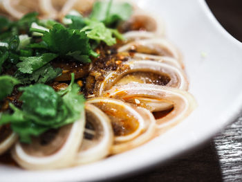 Close-up of food in plate