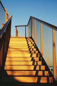 View of stairs against clear sky