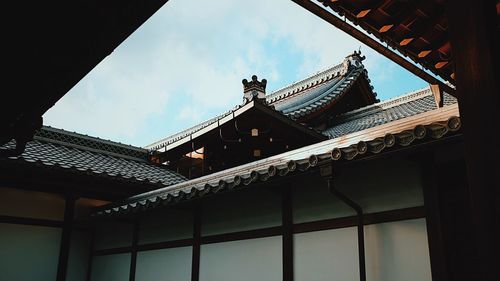 Low angle view of built structure against sky