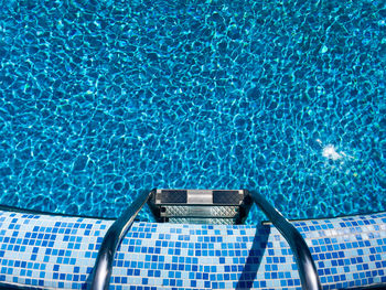 High angle view of swimming pool