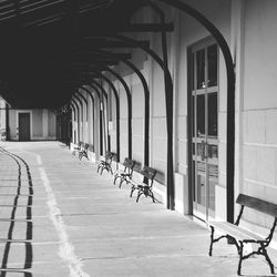 Empty corridor of building