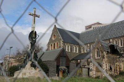 View of cathedral against sky in city