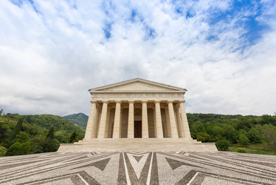 Low angle view of historical building against sky