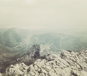 High angle view of landscape against sky