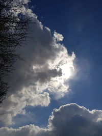 Low angle view of clouds in sky