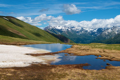 Saflischpass in the swiss alps near rosswald, switzerland