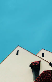 Low angle view of building against clear sky