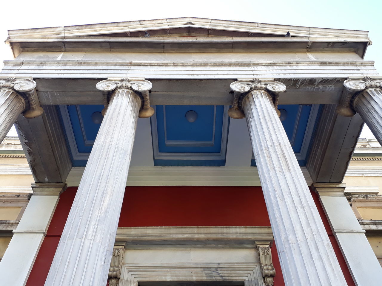 LOW ANGLE VIEW OF HISTORIC BUILDING