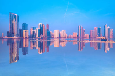 Reflection of sky in water