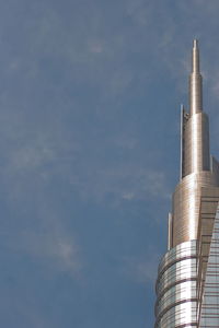 Low angle view of modern building against sky