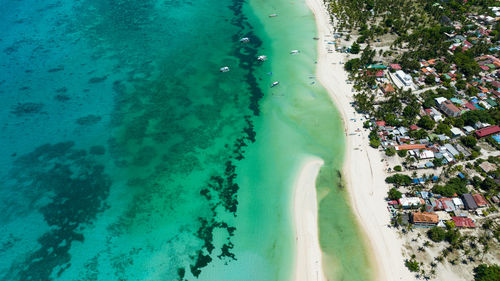 High angle view of beach