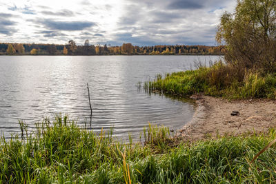 Scenic view of river against sky