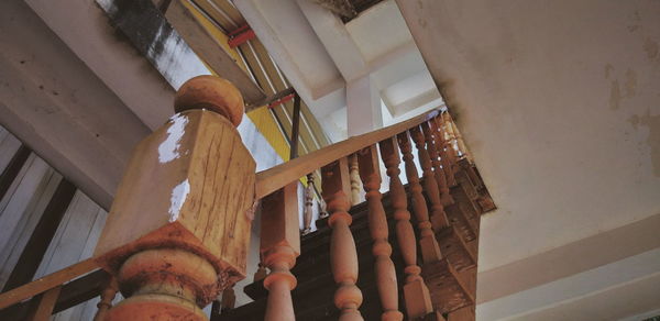 Low angle view of staircase in building