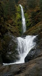 Scenic view of waterfall