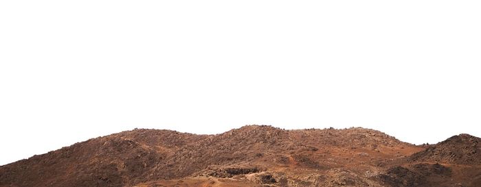 Scenic view of mountains against clear sky