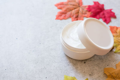 Autumn cosmetics body cream 