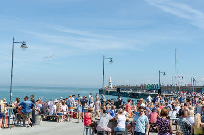 Group of people in the sea